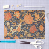 ウィリアム・モリスCray花のアールヌーボーのパターン 薄葉紙 (クラフト)