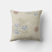 ウィリアム・モリスLtブルー&ラストラークスパーパターン クッション (裏面)