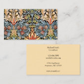 ウィリアム・モリスSnakesheadのデザイン 名刺 (正面/裏面)