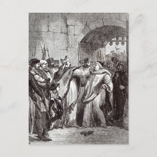 ウィリアム・ロンシャンとヒュー・ド・プッセイ ポストカード (正面)