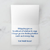 "ウィリアム・A・アーヴィン & 釣り船" 快気祝いカード カード (内部)