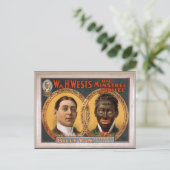 ウィリアム・H・ウェスト ビッグ・ミンストレル・ジュビリー 'ビリー・ヴァン' ポストカード (スタンド正面)