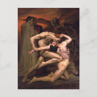 ウィリアムBouguereau- Danteおよび地獄のVirgil ポストカード