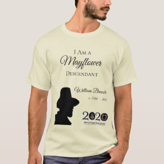 ウィリアムBrewster Mayflowerの子孫の人のTシャツ Tシャツ