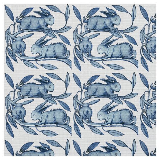 ウィリアムDeモーガンRabbitsの織物 ファブリック (見本)