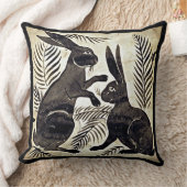 ウィリアムDeモーガンRabbits クッション (ブランケット)