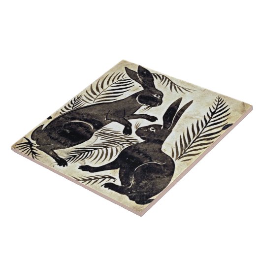 ウィリアムDeモーガンRabbits タイル (側面)