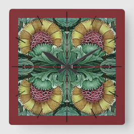 ウィリアムDeモーガンVictorianの時計 スクエア壁時計