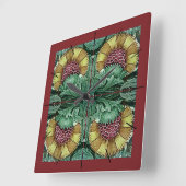 ウィリアムDeモーガンVictorianの時計 スクエア壁時計 (傾斜)