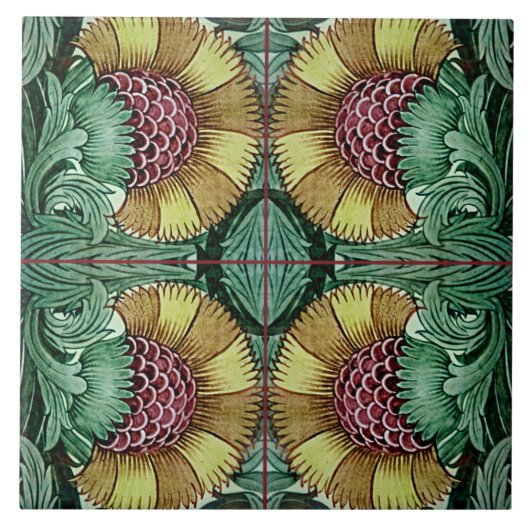 ウィリアムDeモーガンVictorianの製陶術 タイル (正面)