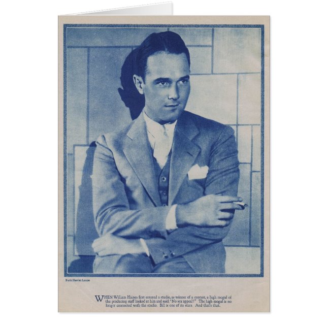 ウィリアムHaines 1927年の無声映画俳優のポートレート (正面)