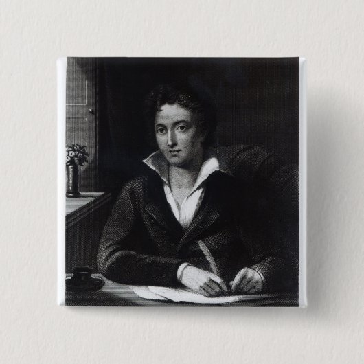 ウィリアムHoll著刻まれるPercy Bysshe Shelley 缶バッジ (正面)