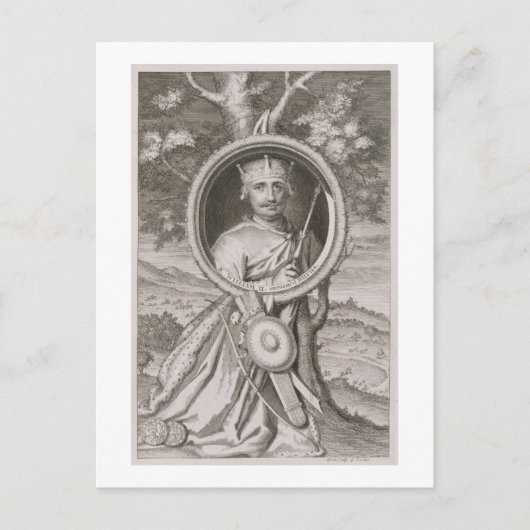 ウィリアムIIルーファス(c.1056-1100)イングランド王f ポストカード (正面)