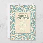 ウィリエレガントム・モリス・ウィロー・パタ結婚ーン 招待状 (正面)