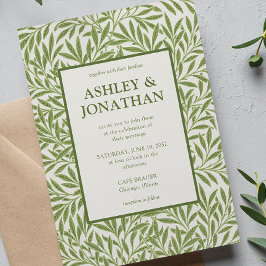 ウィリエレガントム・モリス・ウィロー・パタ結婚ーン 招待状