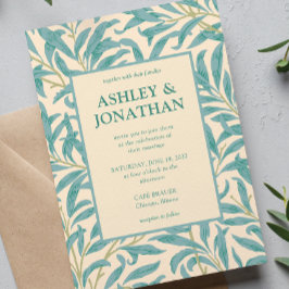 ウィリエレガントム・モリス・ウィロー・パタ結婚ーン 招待状