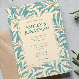 ウィリエレガントム・モリス・ウィロー・パタ結婚ーン 招待状