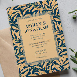 ウィリエレガントム・モリス・ウィロー・パタ結婚ーン 招待状