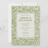 ウィリエレガントム・モリス・ウィロー・パタ結婚ーン 招待状 (正面)