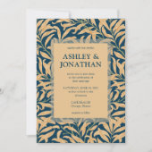 ウィリエレガントム・モリス・ウィロー・パタ結婚ーン 招待状 (正面)