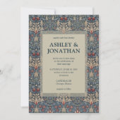 ウィリエレガントム・モリス・スネークヘッド・パタ結婚ーン 招待状 (正面)