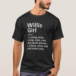ウィリスガールTXテキサス州シティーおもしろいホームルーツギフト Tシャツ