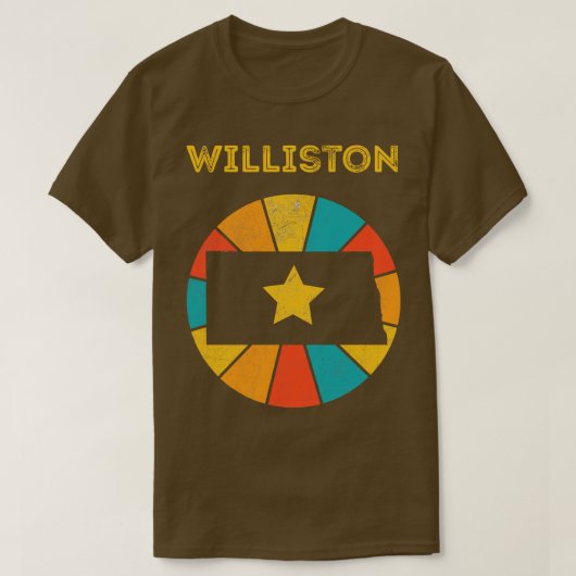 ウィリストンノースダコタヴィンテージ動揺して土産 Tシャツ (デザイン正面)