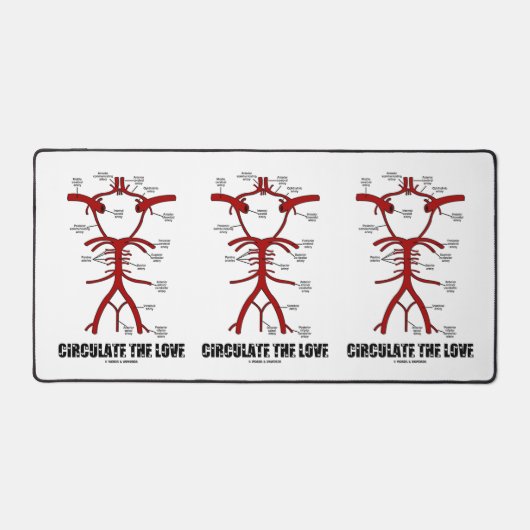 ウィリス解剖学の愛の輪を循環させるアドバイス デスクマット (正面)