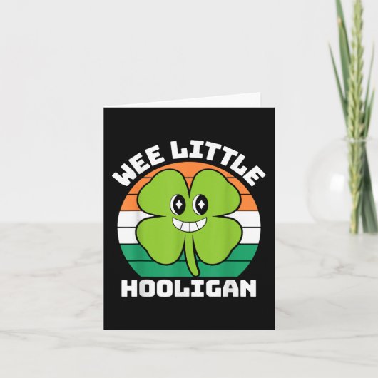 ウィリトルフーリガンおもしろいSt patricks day幼児 カード (正面)