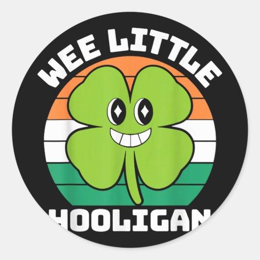 ウィリトルフーリガンおもしろいSt patricks day幼児 ラウンドシール (正面)