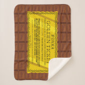 ウィリーウォンカゴールデンチケット シェルパブランケット (正面)