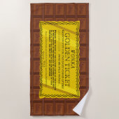 ウィリーウォンカゴールデンチケット ビーチタオル (正面)