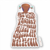 ウィリーウォンカチョコレートウォーターフォールタイポグラフィ シール (正面)