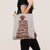 ウィリーウォンカチョコレートウォーターフォールタイポグラフィ トートバッグ (クローズアップ)