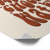 ウィリーウォンカチョコレートウォーターフォールタイポグラフィ ポスター (角)