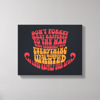 ウィリーウォンカハットタイポグラフィ キャンバスプリント