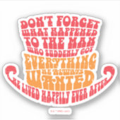 ウィリーウォンカハットタイポグラフィ シール (正面)