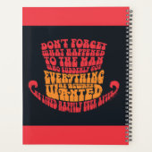 ウィリーウォンカハットタイポグラフィ プランナー手帳 (裏面)