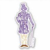 ウィリーウォンカ引用文シルエット シール (正面)