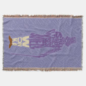 ウィリーウォンカ引用文シルエット スローブランケット (正面)