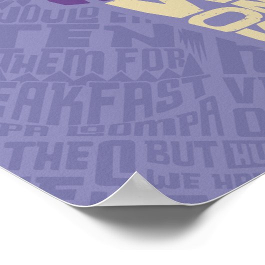 ウィリーウォンカ引用文シルエット ポスター (角)