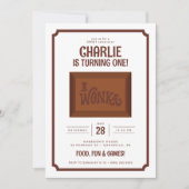 ウィリーウォンカ&チョコレートファクトリー誕生日 招待状 (正面)