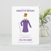 ウィリーウォンカ&チョコレートファクトリー誕生日 招待状 (スタンド正面)