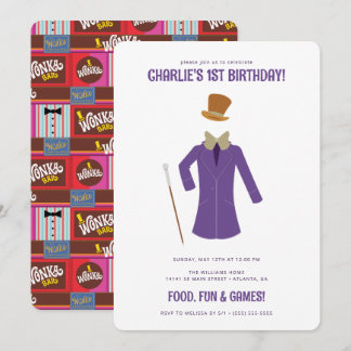 ウィリーウォンカ&チョコレートファクトリー誕生日 招待状