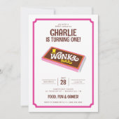 ウィリーウォンカ&チョコレートファクトリー誕生日 招待状 (正面)