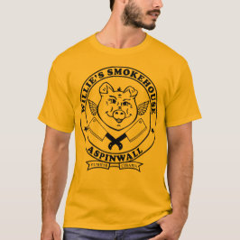 ウィリーズ巧妙なロゴASPINWALLブラック Tシャツ