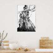 ウィリーポガニーイラストレーション ポスター (キッチン)