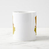 ウィリーワンカステンシルド顔グラフィック ジャンボコーヒーマグカップ (正面)