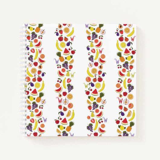 ウィリー・ウォンカが壁紙をなめるパターン ノートブック (正面)