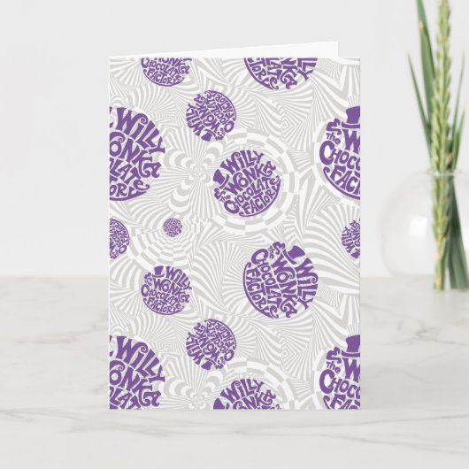 ウィリー・ウォンカのロゴサイケデリック・グラフィック カード (正面)